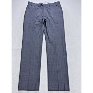 Ralph Ralph Lauren Dress Pants Men 36x32‎ Gray Blue Plaid 4900127577